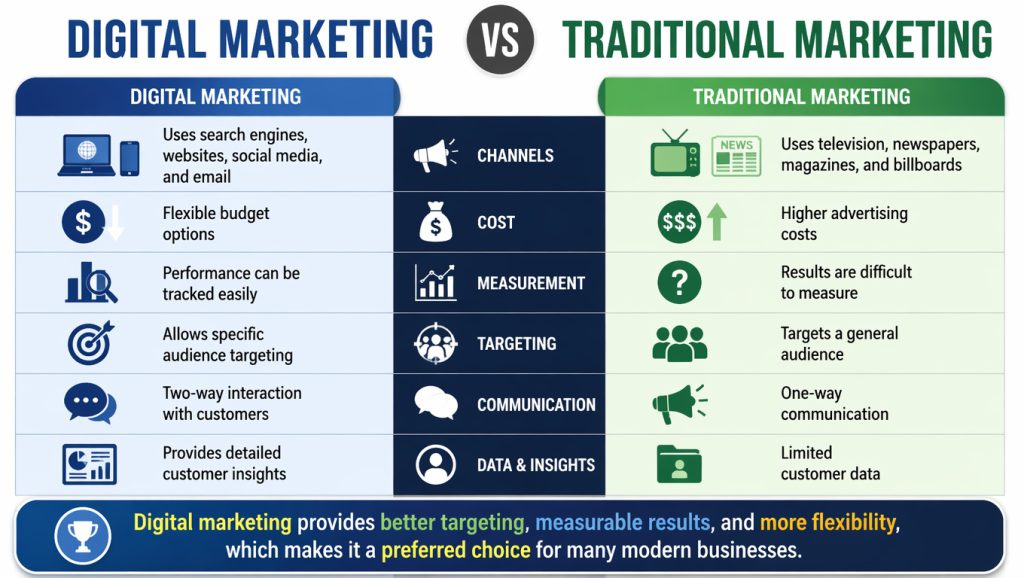 digital marketing vs traditional marketing
