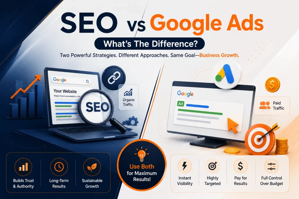 SEO vs Google Ads: Differences